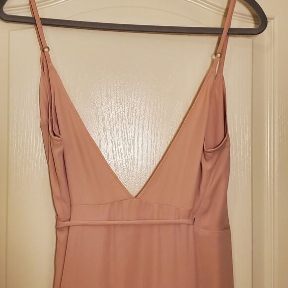 Show Me Your Mumu NWT Meghan Wrap Dress, Pink Dusty Blush Crisp, Size Medium - Picture 8 of 11